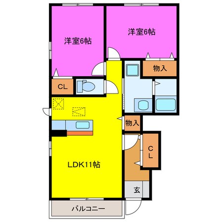 エテルノⅠの物件間取画像